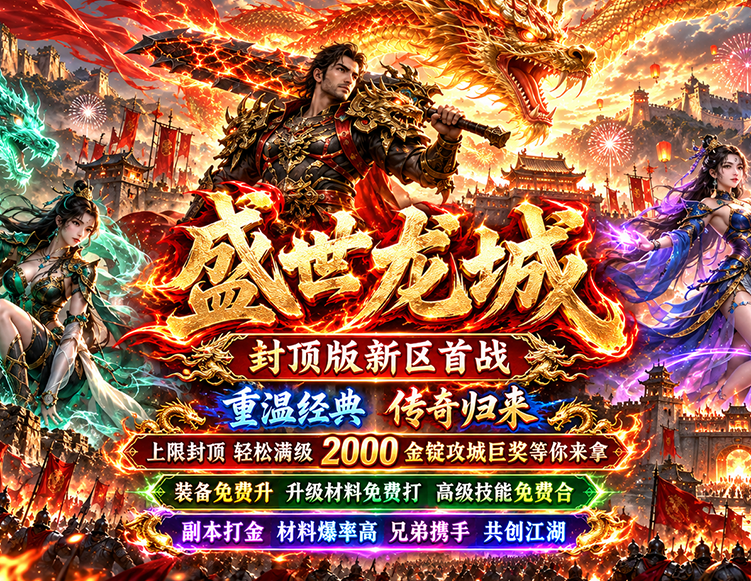 盛世天下，龙城争霸，无忧超级爽服新区开放